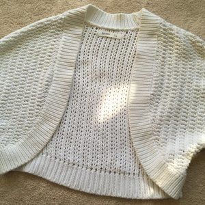 Y2K Crochet White Shrug